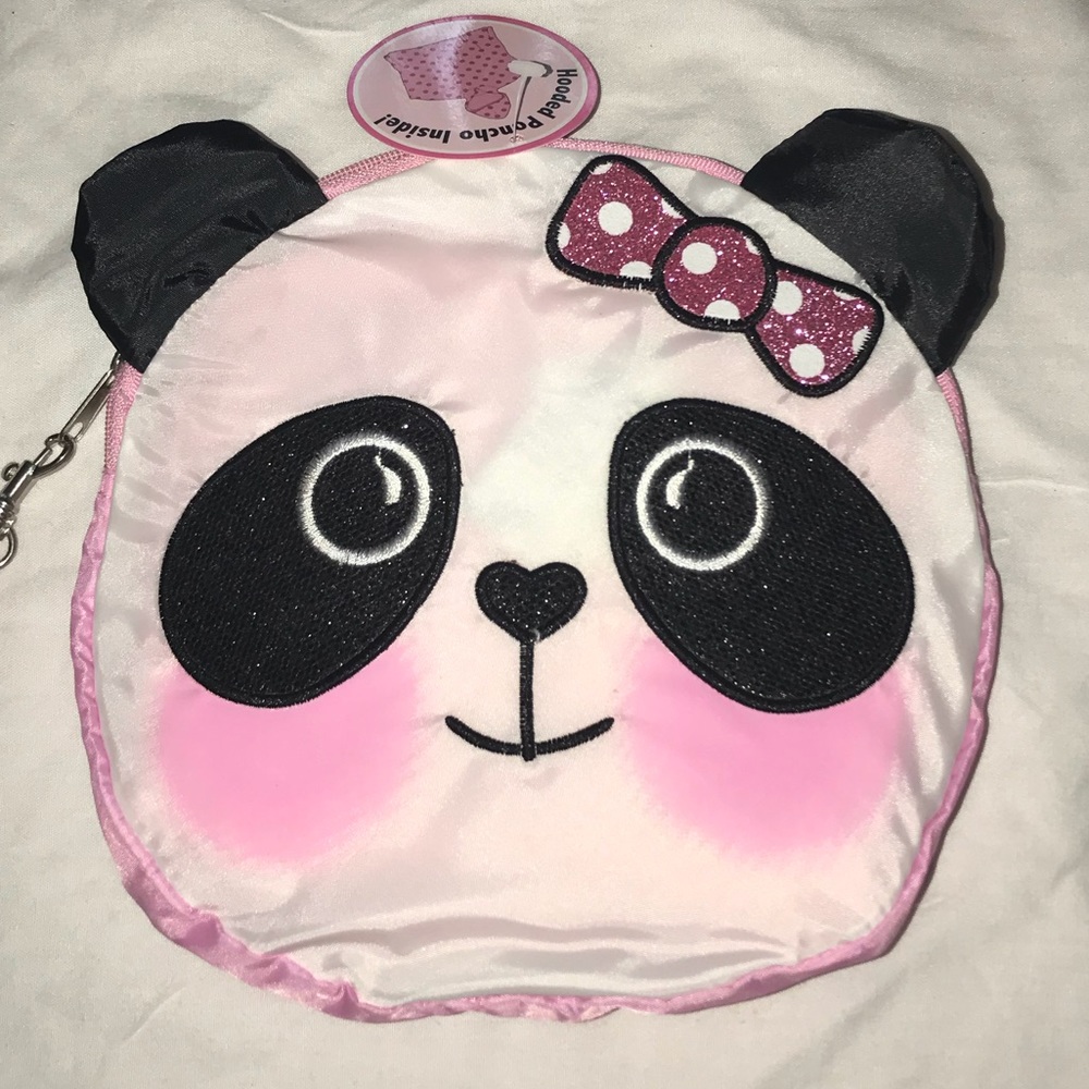 CUTE PANDA/DONUT KIDS PONCHO BAG